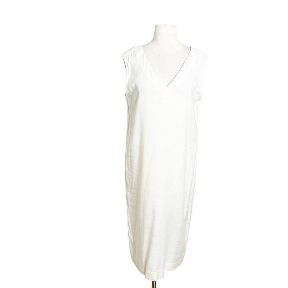 NEW Horses Atelier Size 3 Medium Shift Dress Ivory Sleeveless Minimalist - Picture 1 of 7